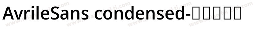 AvrileSans condensed字体转换